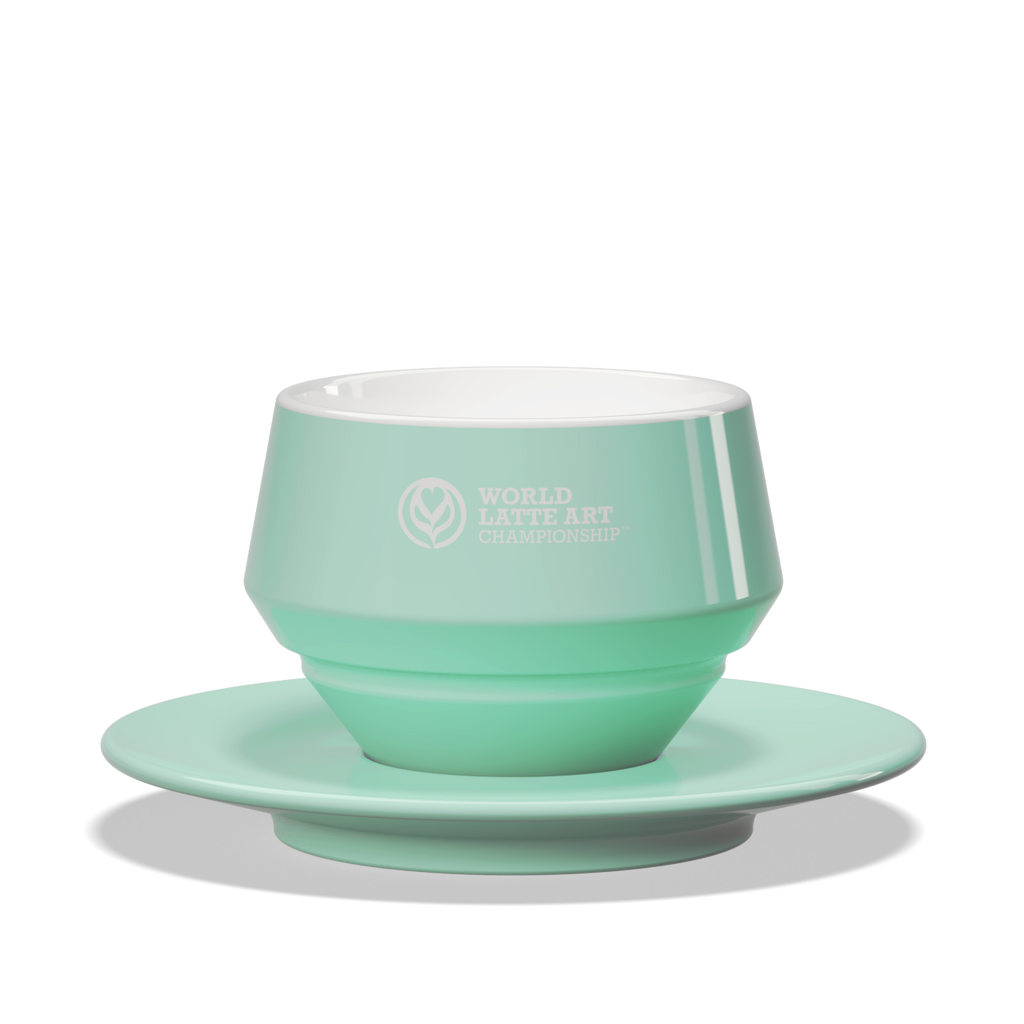 1 x Maniko Milk Cup with Saucer - WLAC Copenhagen 2024 Official Mug