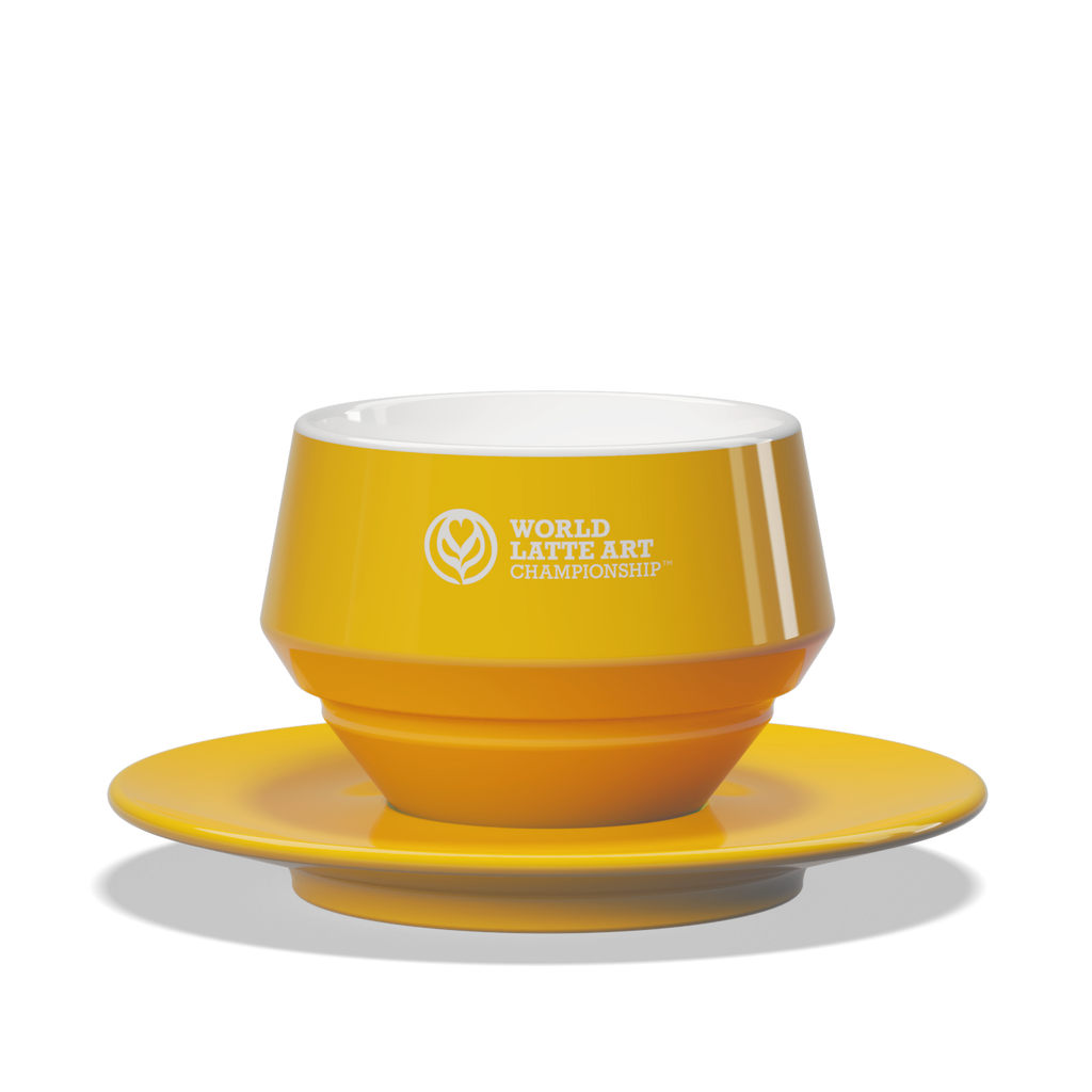 1 x Maniko milk cup with saucer - WLAC San Diego 2026 Official Mug