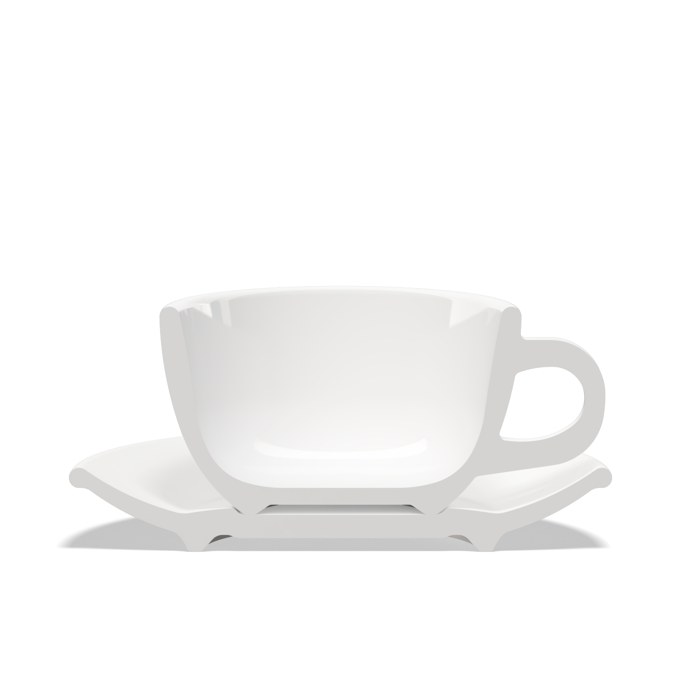 1 x Tulipano Milk Cup 300cc with Saucer