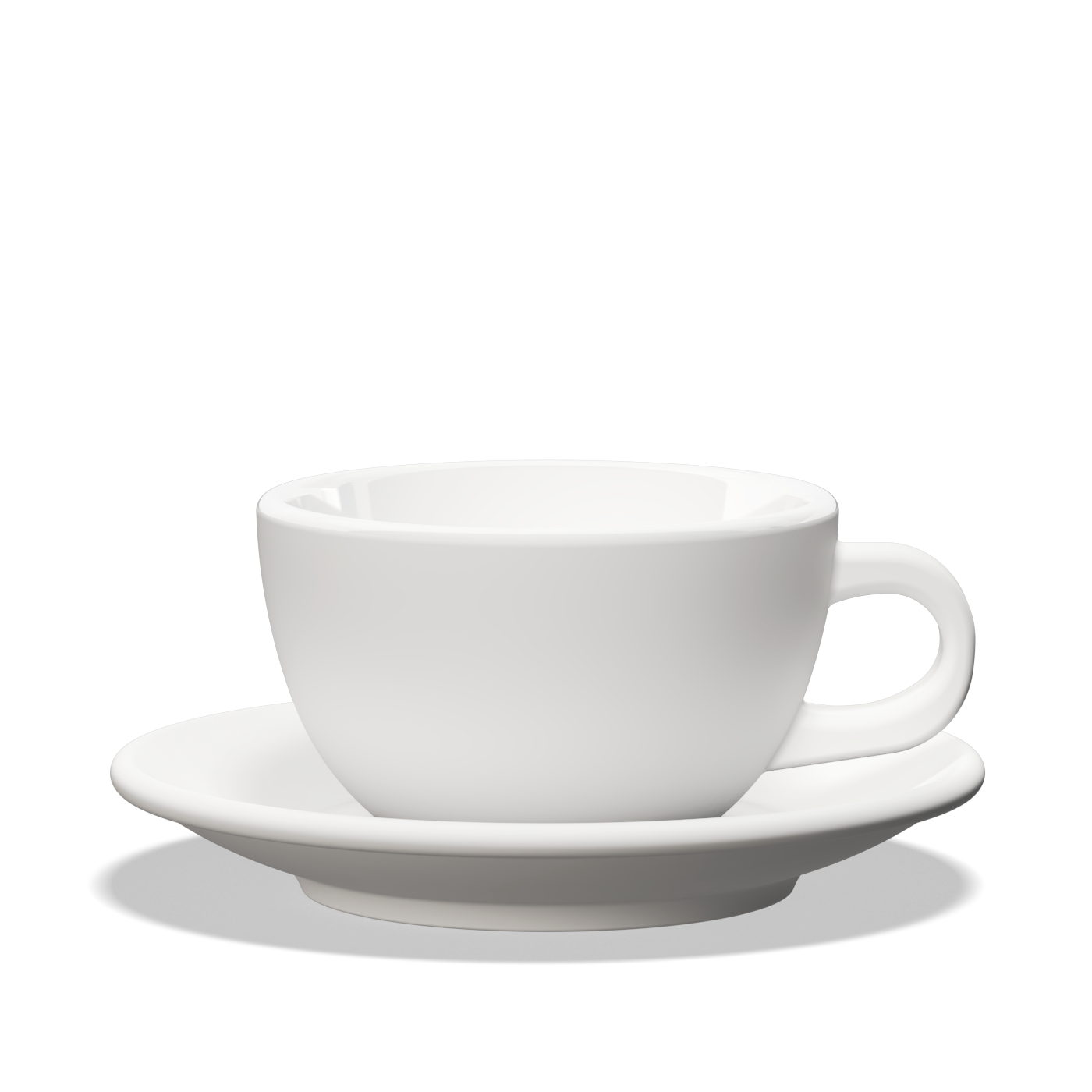 1 x Tulipano Milk Cup 300cc with Saucer